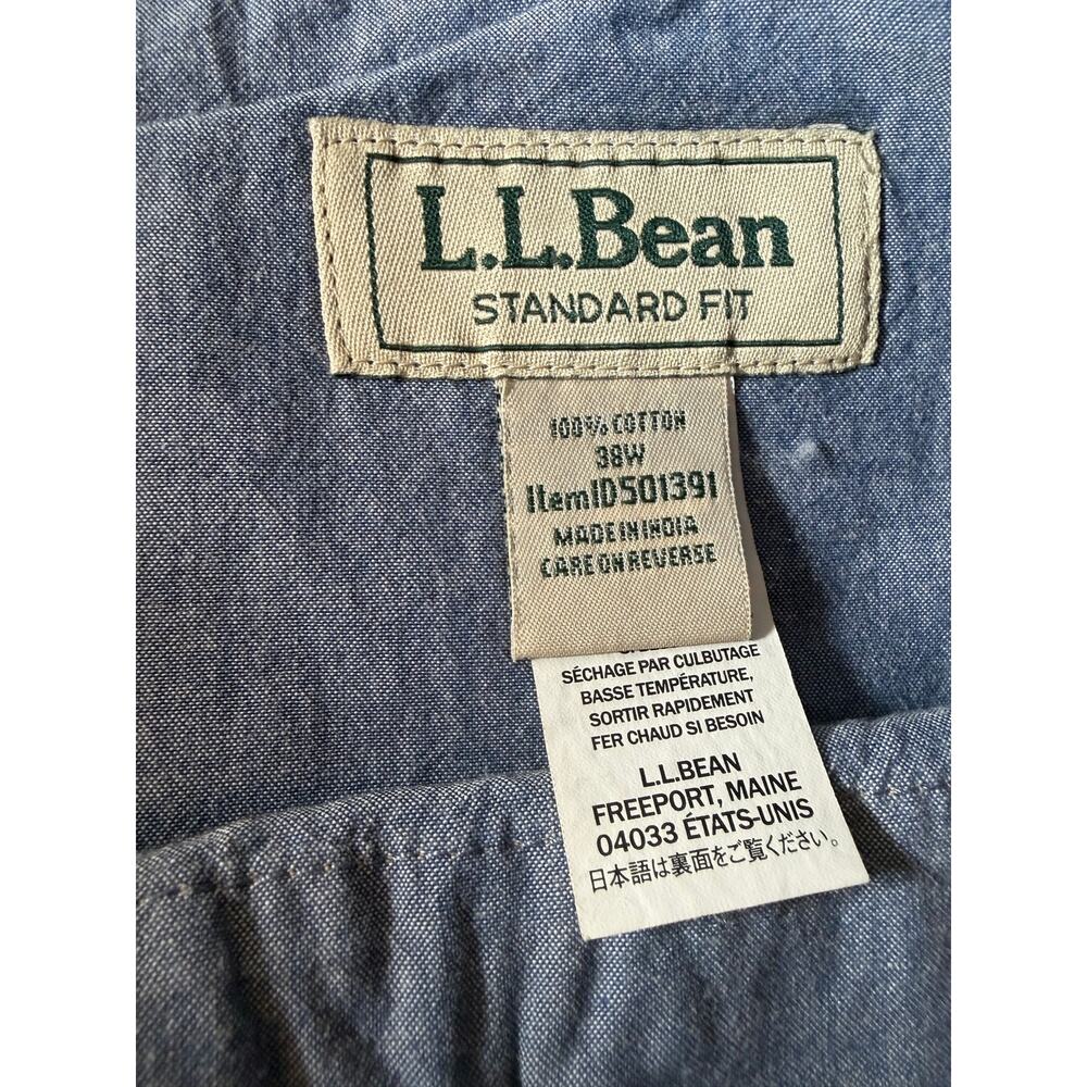 L.L.Bean Lakewashed Shorts Men’s 38 Khaki Tan Cotton Standard Fit NWT - Picture 4 of 5